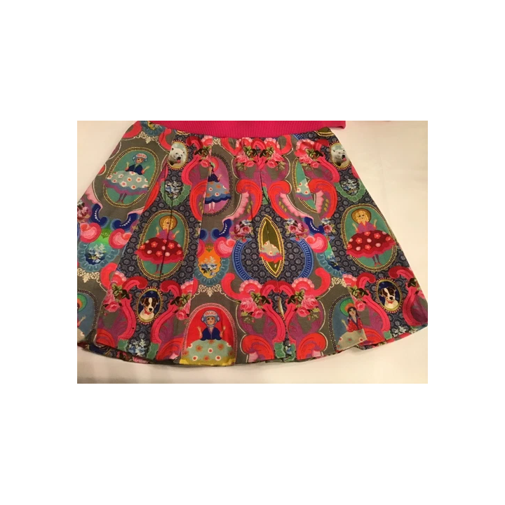 390 NEW Oscar de la Renta Girls Velvet Flare Dress Navy Blue Bow
