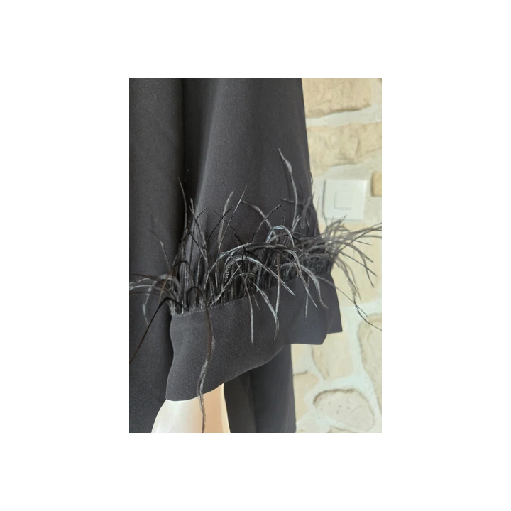 robe cérémonie Cocktail longue buste dentelle et bas en tulle 