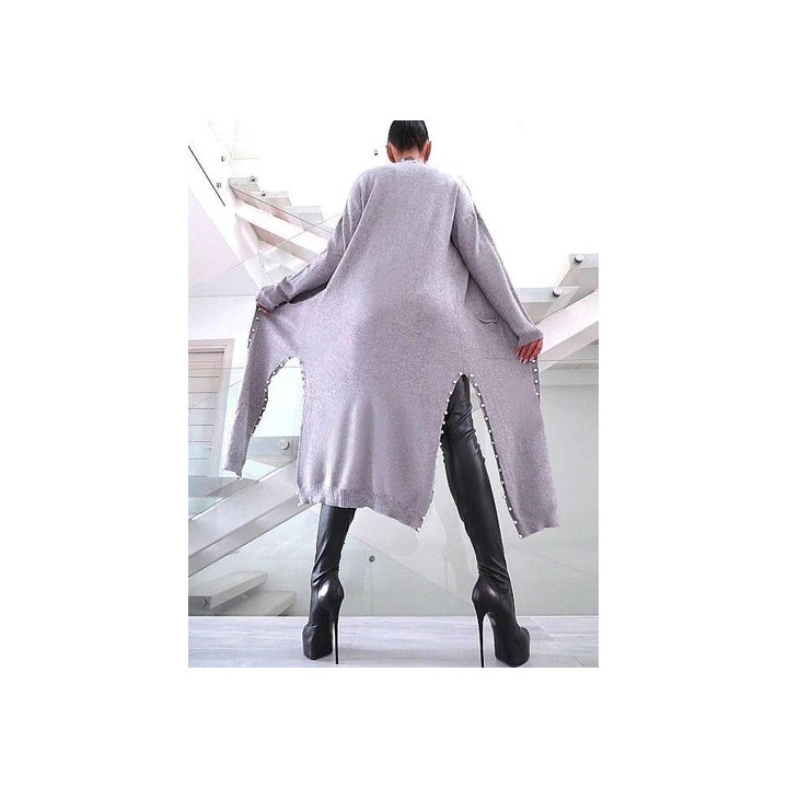 LAUREN VIDAL - MANTEAU DOUDOUNE NOIR BEIGE ARGENT TAILLE M  42 -