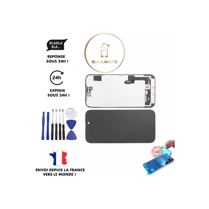 ECRAN LCD VITRE SUR CHASSIS COMPATIBLE IPHONE 7 8 X XR 11 12 13 