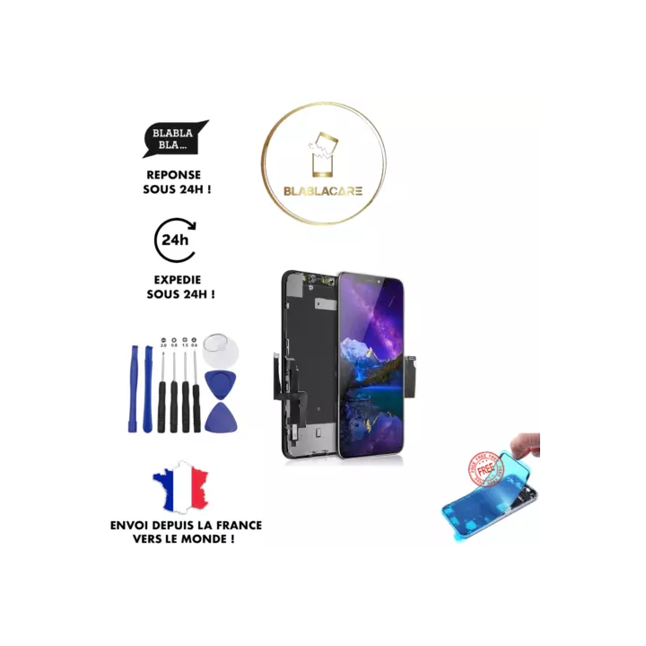 ECRAN LCD VITRE SUR CHASSIS COMPATIBLE IPHONE 7 8 X XR 11 12 13 