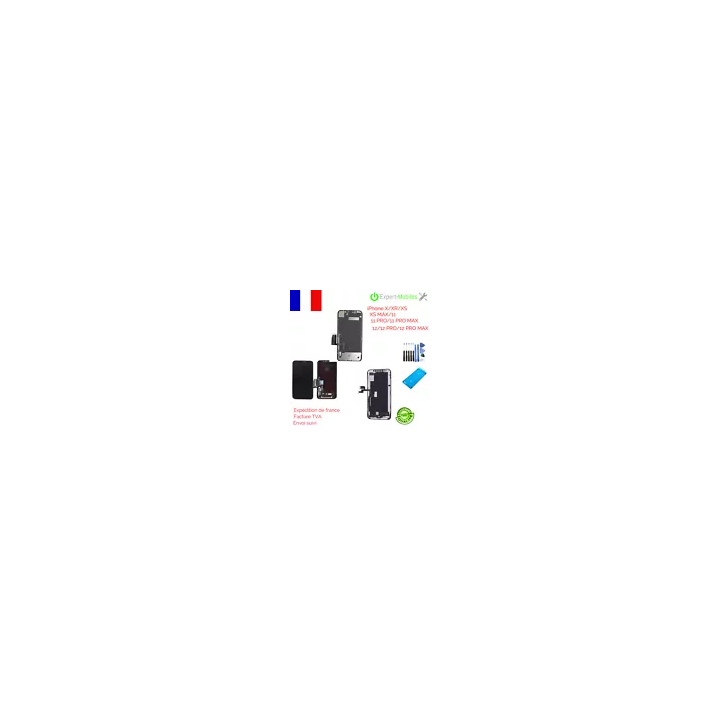 ECRAN COMPATIBLE SUR CHASSIS POUR SAMSUNG GALAXY S10 NOIR G973  
