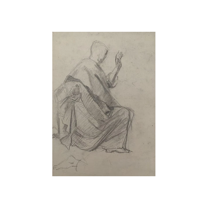 NOUVELLE ANNONCEMax Albert DECROUEZ 1878-1943 INEDIT DESSIN SCEN
