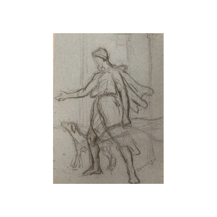 NOUVELLE ANNONCEMax Albert DECROUEZ 1878-1943 INEDIT DESSIN SCEN