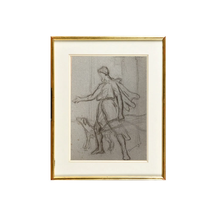 NOUVELLE ANNONCEMax Albert DECROUEZ 1878-1943 INEDIT DESSIN SCEN