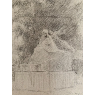 NOUVELLE ANNONCEMax Albert DECROUEZ 1878-1943 INEDIT DESSIN SCEN