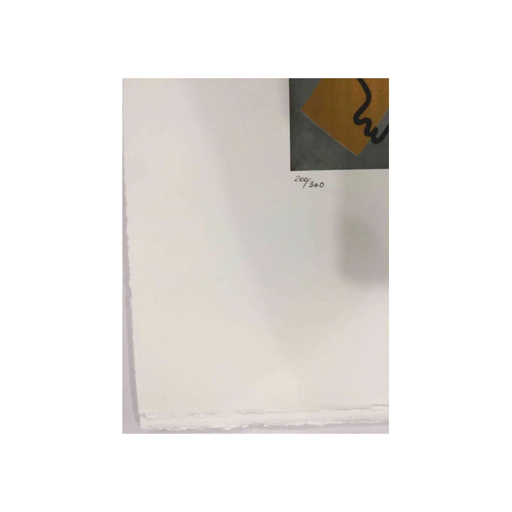 Lithographie de JEAN COCTEAU  Santo Manteau de Feu   signée  da