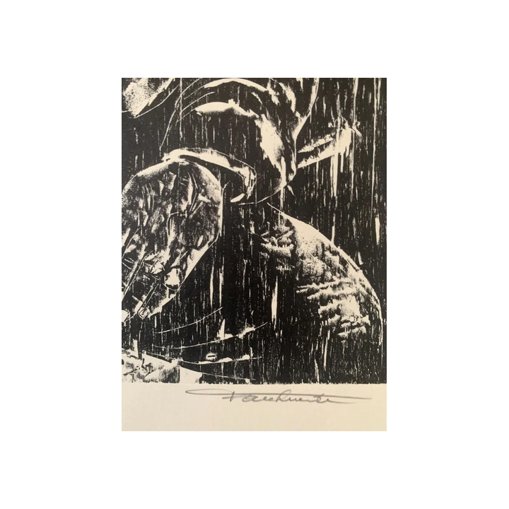 RARE GRAVURE EAU FORTE ORIGINALE IMPRESSIONNISTE FEMME LETTRE EN
