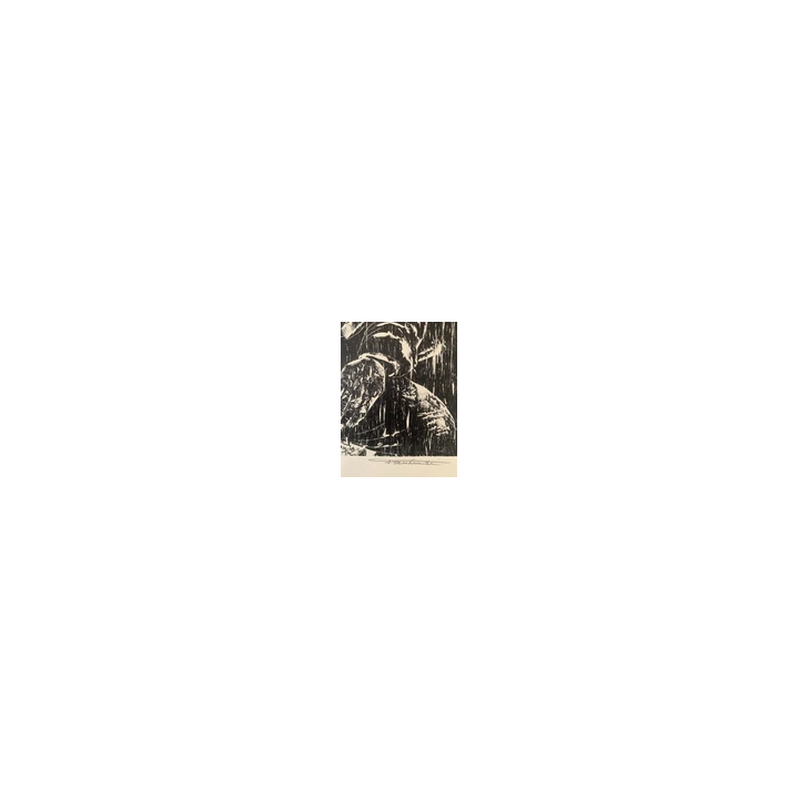 RARE GRAVURE EAU FORTE ORIGINALE IMPRESSIONNISTE FEMME LETTRE EN