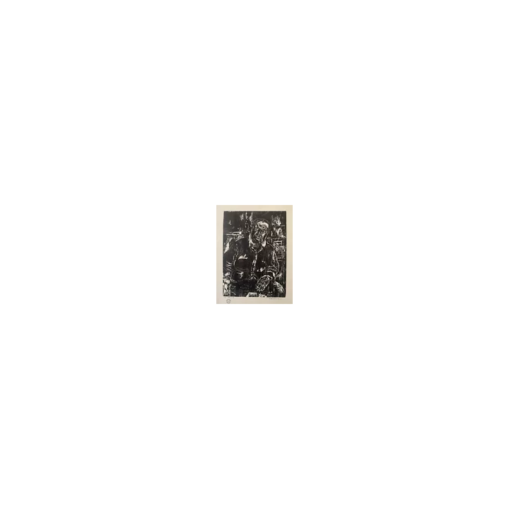 RARE GRAVURE EAU FORTE ORIGINALE IMPRESSIONNISTE FEMME LETTRE EN