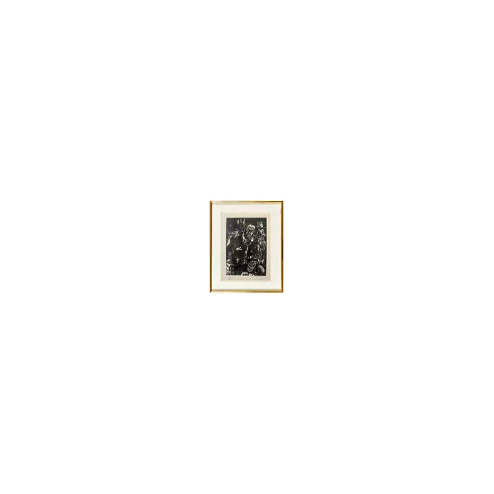 RARE GRAVURE EAU FORTE ORIGINALE IMPRESSIONNISTE FEMME LETTRE EN