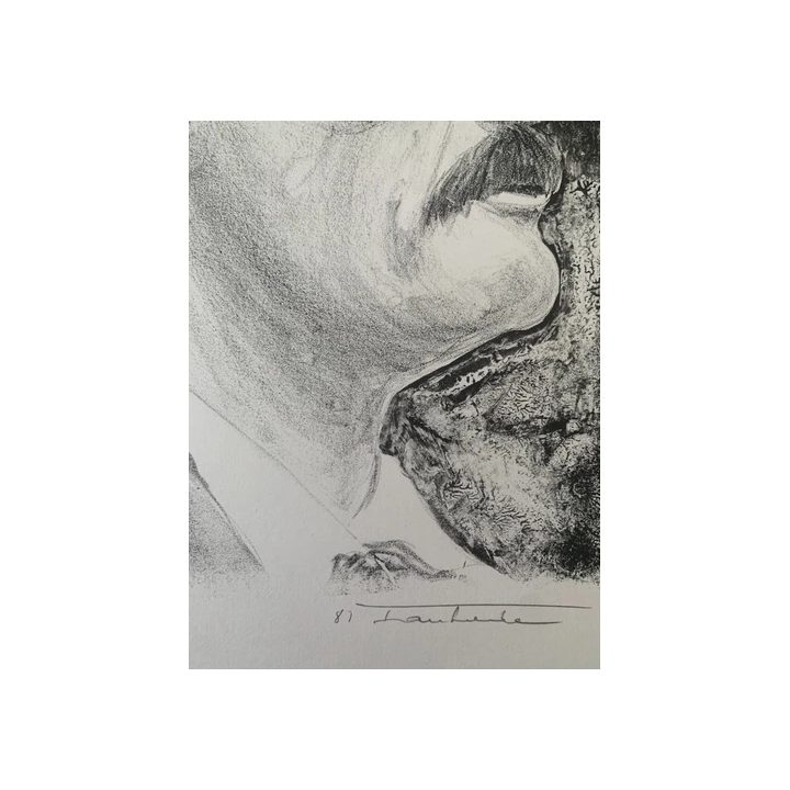 NOUVELLE ANNONCEANCIEN BOIS GRAVE ORIGINAL PORTRAIT DU PEINTRE M