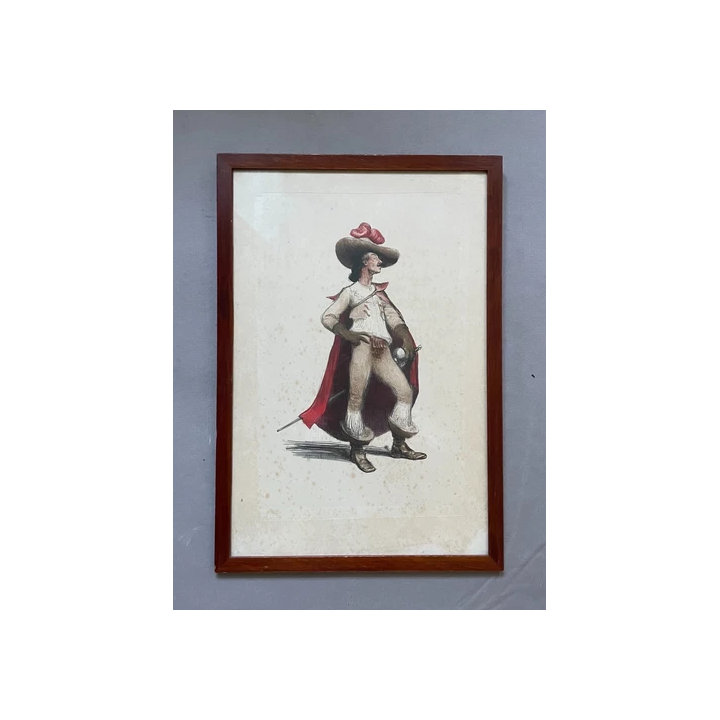 Jean Veber Le pochard sur le lit Lithographie signée et dédica