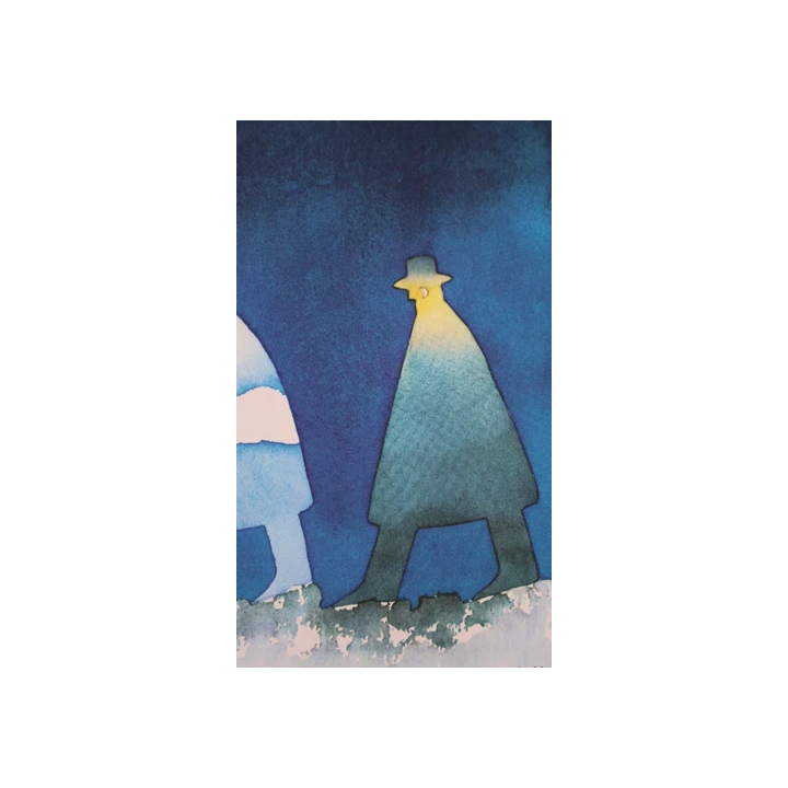 NOUVELLE ANNONCEGARV 1968 Monochrome Abstrait Cyanotype Virage a