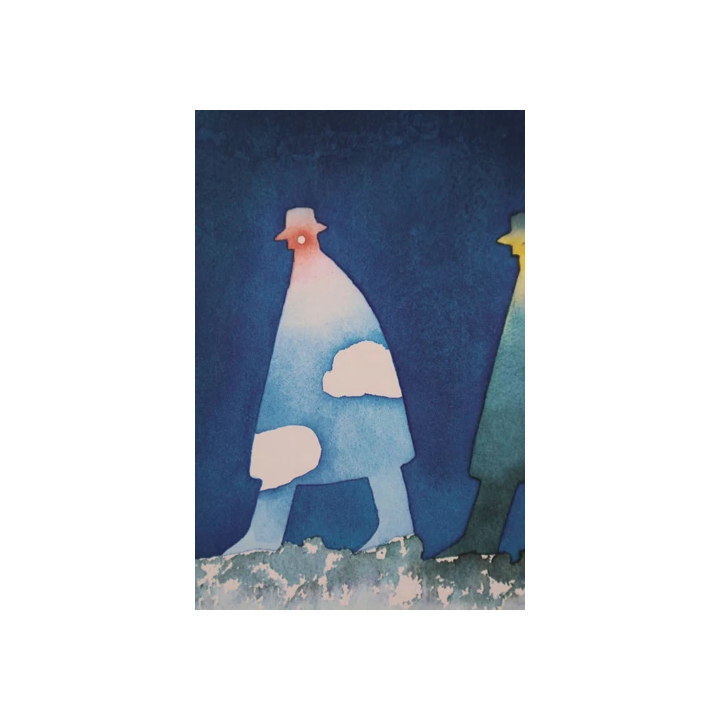NOUVELLE ANNONCEGARV 1968 Monochrome Abstrait Cyanotype Virage a