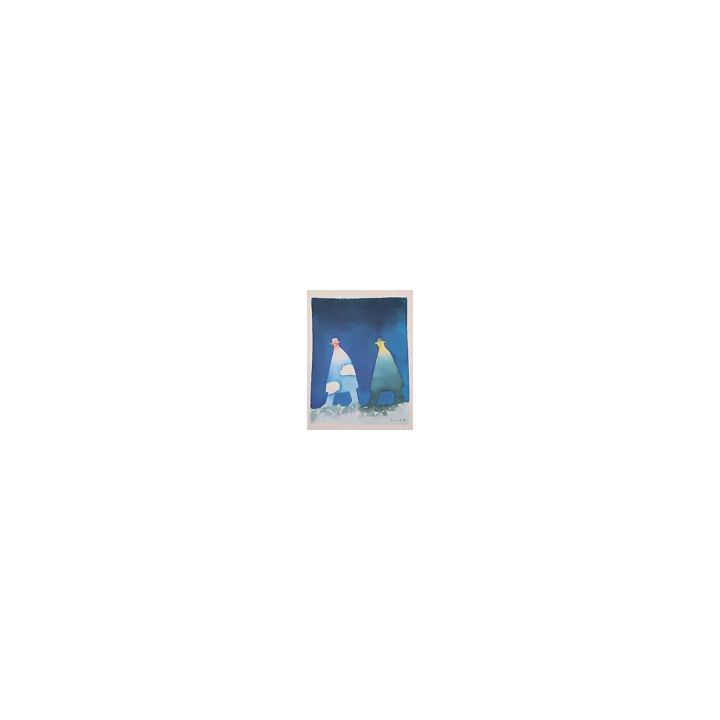 NOUVELLE ANNONCEGARV 1968 Monochrome Abstrait Cyanotype Virage a