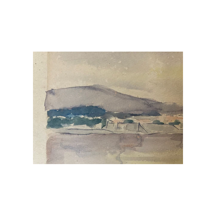 NOUVELLE ANNONCETrès Belle peinture aquarelle Papier 2006 Colli