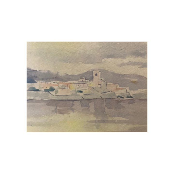 NOUVELLE ANNONCETrès Belle peinture aquarelle Papier 2006 Colli