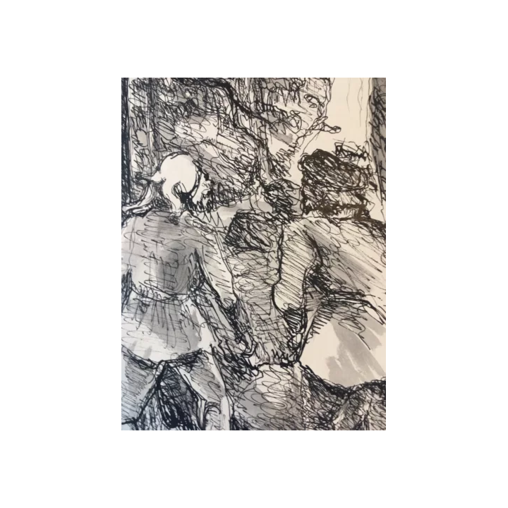 NOUVELLE ANNONCEGARV 1968 Monochrome Abstrait Cyanotype Virage a