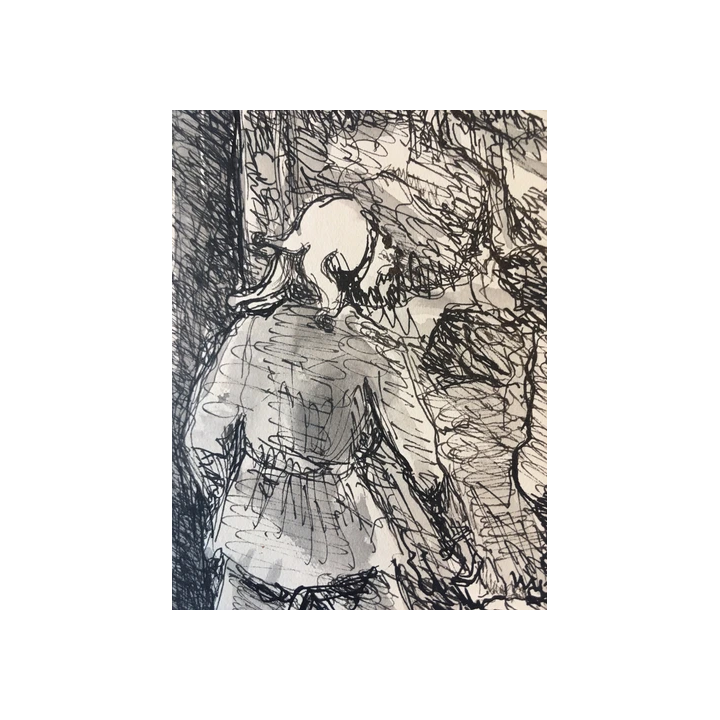 NOUVELLE ANNONCEGARV 1968 Monochrome Abstrait Cyanotype Virage a