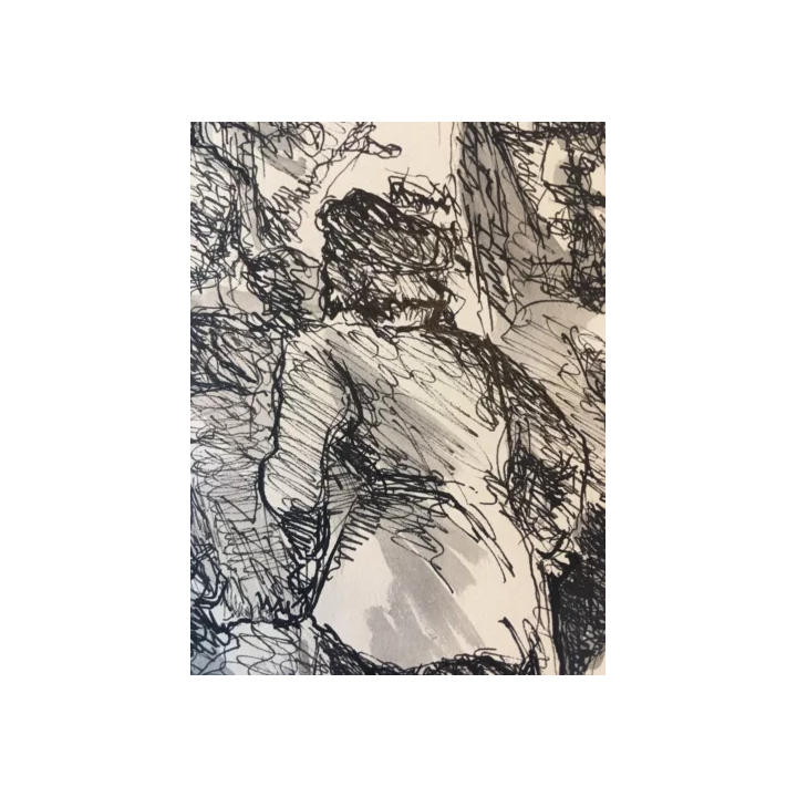 NOUVELLE ANNONCEGARV 1968 Monochrome Abstrait Cyanotype Virage a