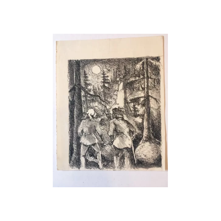 NOUVELLE ANNONCEGARV 1968 Monochrome Abstrait Cyanotype Virage a