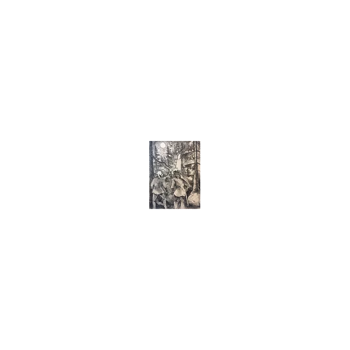 NOUVELLE ANNONCEGARV 1968 Monochrome Abstrait Cyanotype Virage a