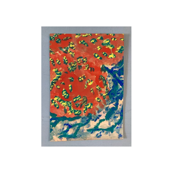 NOUVELLE ANNONCEPeinture Aquarelle 1950 gouache Papier Paysage E
