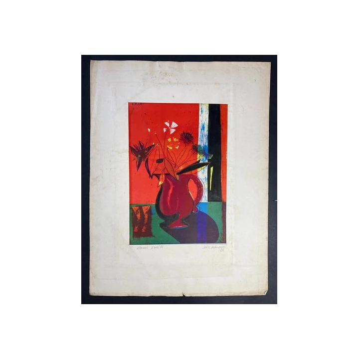 Victor Vasarely Lithographie hors jeu cm 35x50 signature dalle a