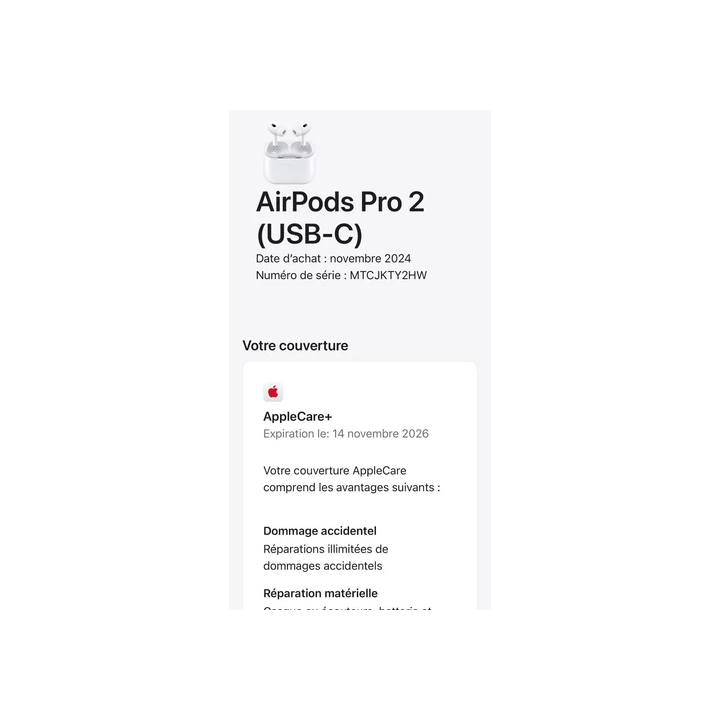 NOUVELLE ANNONCEApple AirPods Pro Blanc avec boîtier de charge 