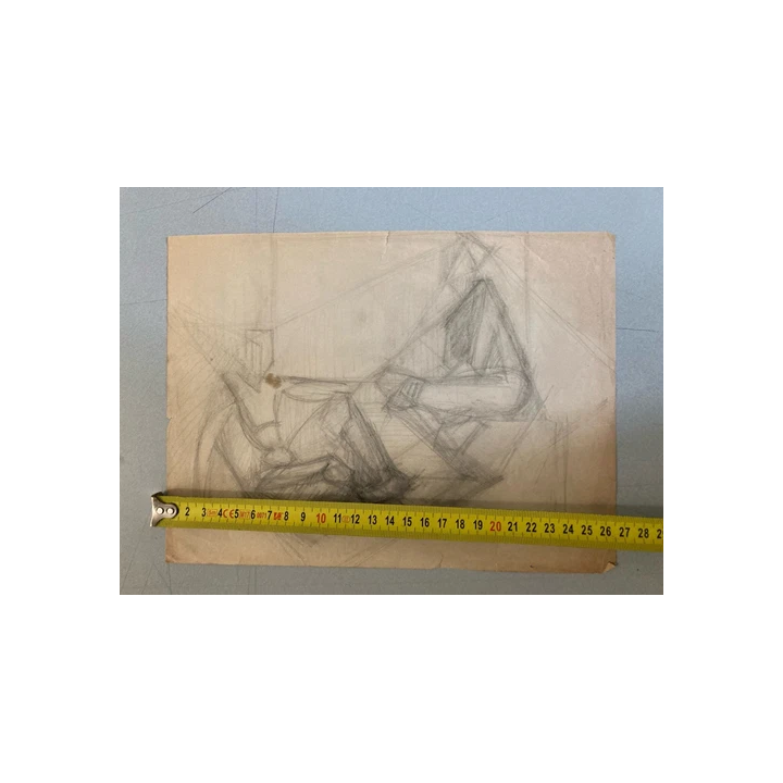 NOUVELLE ANNONCETableau Huile sur Carton Fillette Ouvrage Coutur
