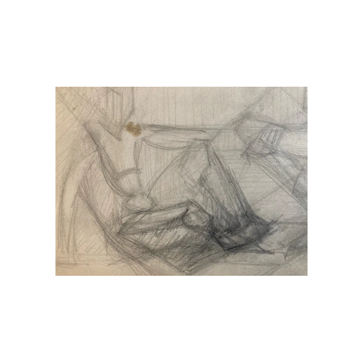 NOUVELLE ANNONCETableau Huile sur Carton Fillette Ouvrage Coutur