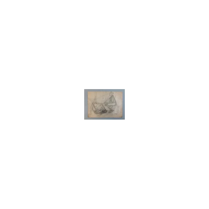 NOUVELLE ANNONCETableau Huile sur Carton Fillette Ouvrage Coutur
