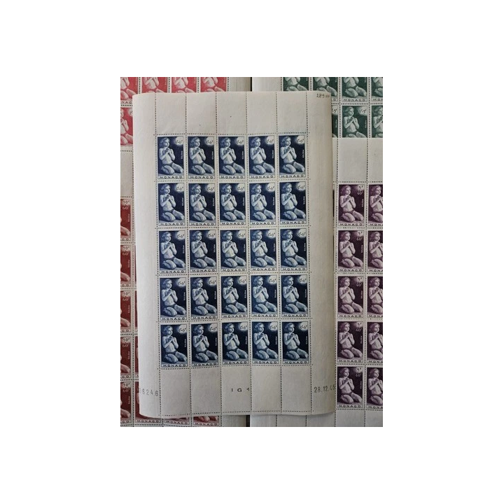 NOUVELLE ANNONCEMonaco 1943 feuille sheet neuf Yt 249  264 blaso