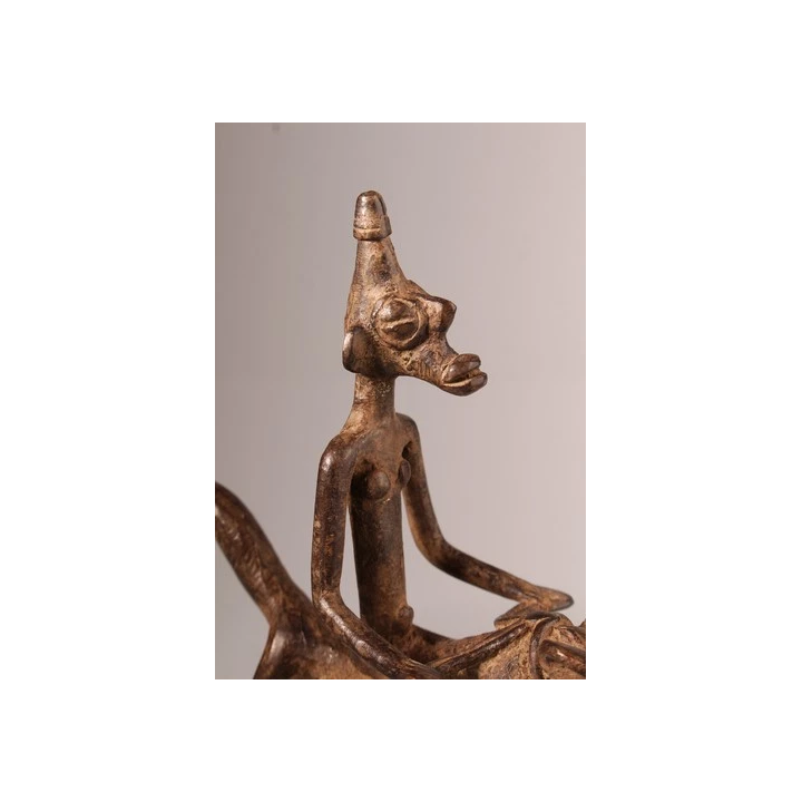 NOUVELLE ANNONCE13880 Senufo Cavalier Bronze Figurine Côte DIvo