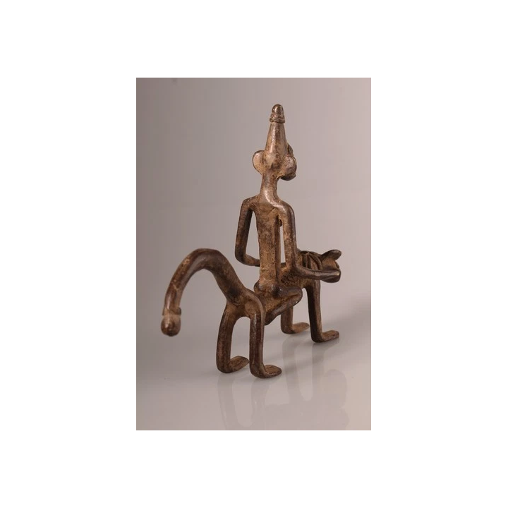 NOUVELLE ANNONCE13880 Senufo Cavalier Bronze Figurine Côte DIvo