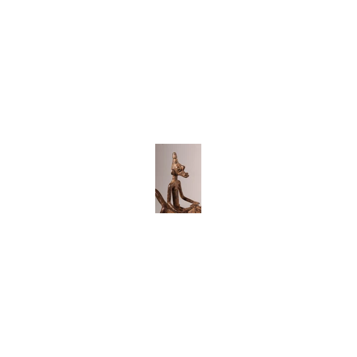 NOUVELLE ANNONCE13880 Senufo Cavalier Bronze Figurine Côte DIvo