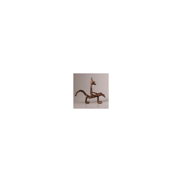 NOUVELLE ANNONCE13880 Senufo Cavalier Bronze Figurine Côte DIvo