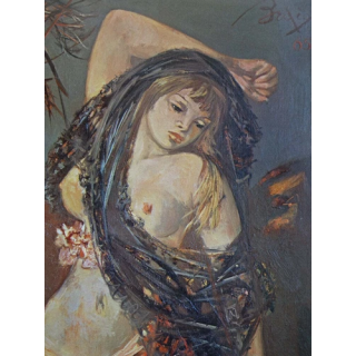 Grand tableau encadré peinture à lhuile sur toile SIGNÉ - Pay