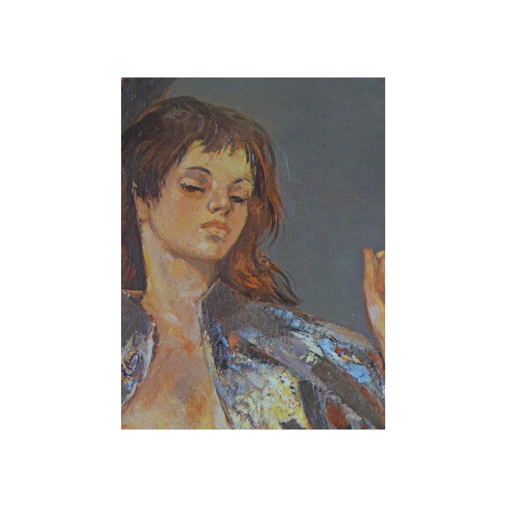 Grand tableau encadré peinture à lhuile sur toile SIGNÉ - Pay