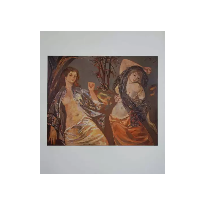 Grand tableau encadré peinture à lhuile sur toile SIGNÉ - Pay