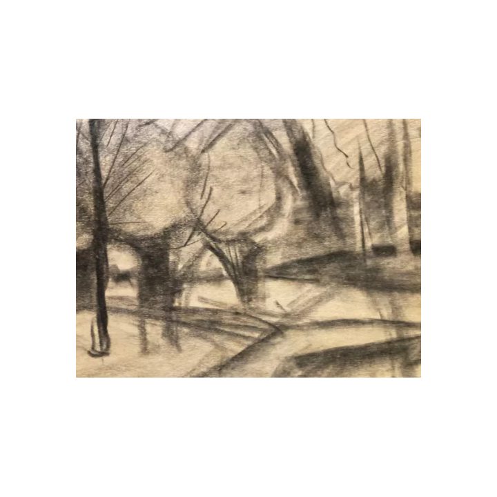 NOUVELLE ANNONCEBeau Dessin Encre Village Cubiste Post Cubisme P