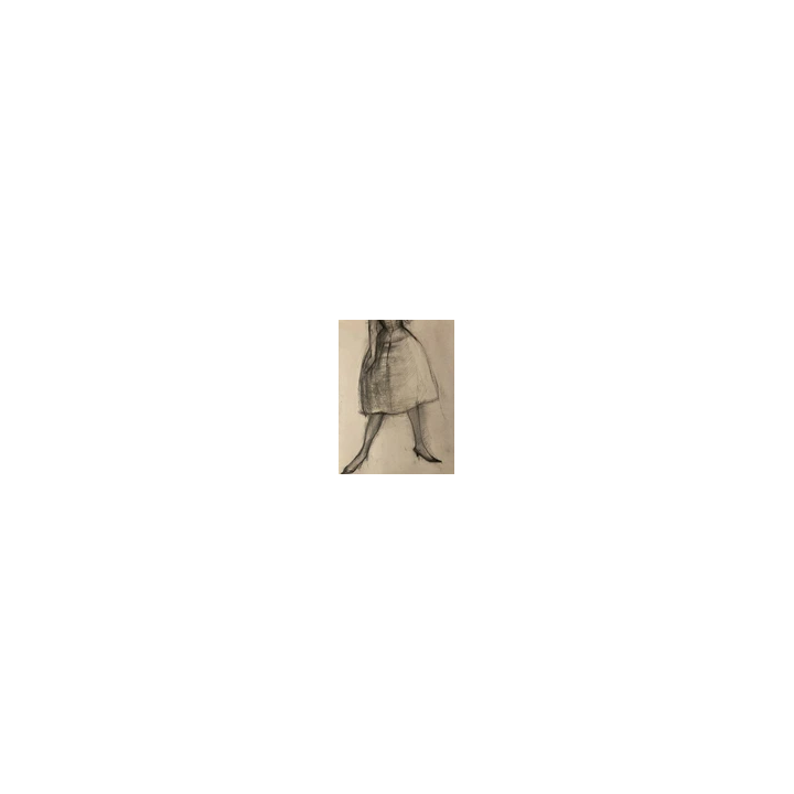 Beau Dessin Fusain Verger Cubiste Post Cubisme Papier 1960 Art P