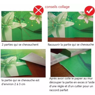 NOUVELLE ANNONCEPAPIER PEINT 3D FLEURS REVETEMENT MURAL HAUTE QU