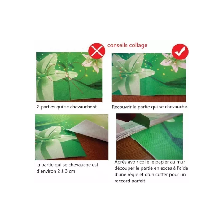 NOUVELLE ANNONCEPAPIER PEINT 3D FLEURS REVETEMENT MURAL HAUTE QU