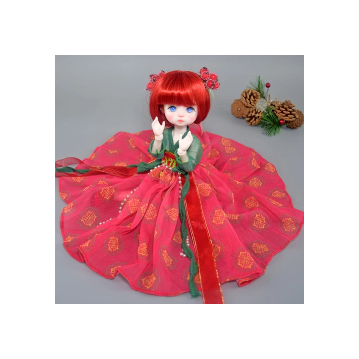 NOUVELLE ANNONCEMode 16 30cm Poupée BJD  Orange Clair Jolis Che