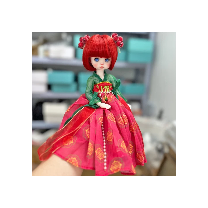 NOUVELLE ANNONCEMode 16 30cm Poupée BJD  Orange Clair Jolis Che