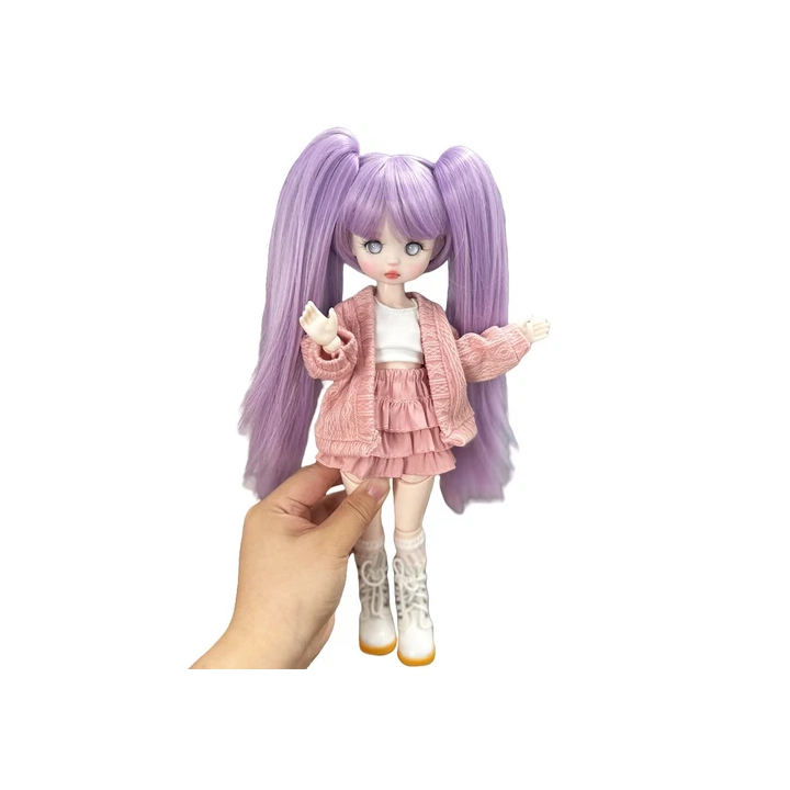 NOUVELLE ANNONCE12 Poupée BJD  Visage Fait À La Main  Orange  