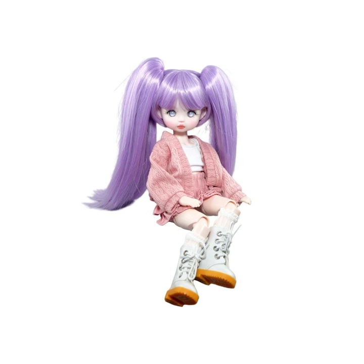 NOUVELLE ANNONCE12 Poupée BJD  Visage Fait À La Main  Orange  