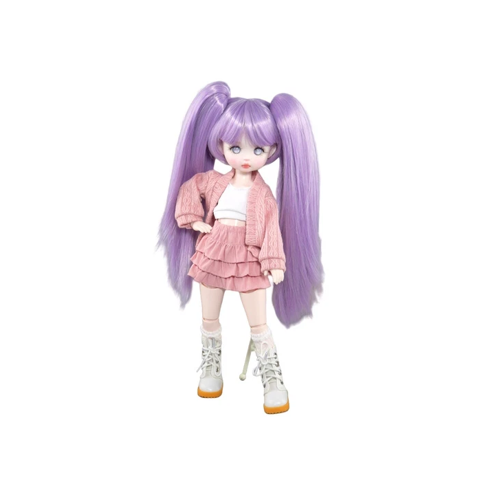 NOUVELLE ANNONCE12 Poupée BJD  Visage Fait À La Main  Orange  